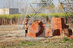 Construction work going on at Rural India