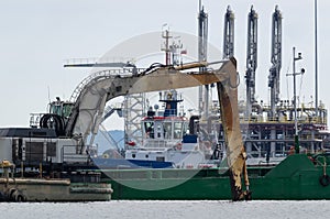 CONSTRUCTION WORK AT LNG TERMINAL IN SEAPORT