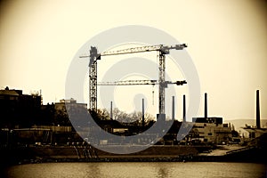 Construction work Port Mainz