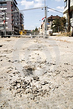 Construction work on the road