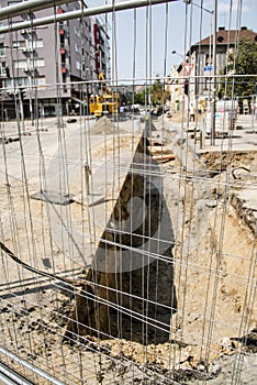 Construction work on the road