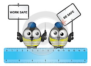 Construction work safe be safe message