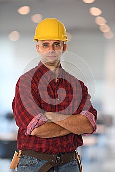 Construction Worker With Arms Crossed