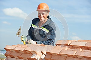 Construction worker bricklayer