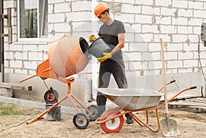 Construction concrete mixer