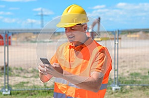Construction worker, builder or engineer on site