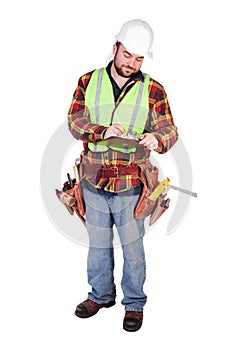 Construction Worker With Clipboard