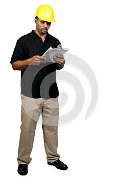 Construction Worker with Clipboard
