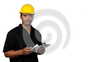 Construction Worker with Clipboard