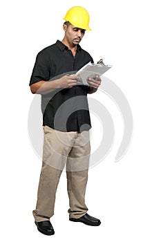 Construction Worker with Clipboard