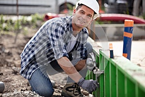 construction worker at construction site