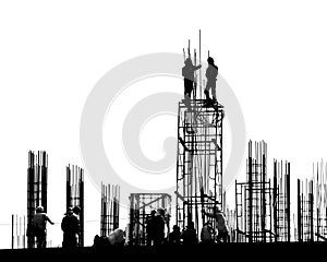 Construction worker on construction site