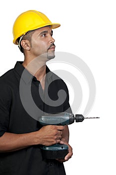 Construction Worker with Drill