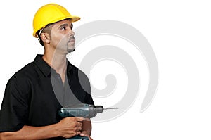 Construction Worker with Drill