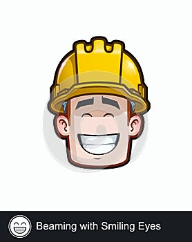 Construction Worker - Expression - Positive n Smiling - Beaming with Smiling Eyes