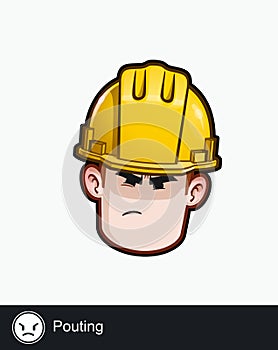Construction Worker - Expressions - Negative - Pouting