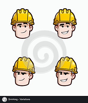 Construction Worker - Expressions - Positive n Smiling - Smirking - Variations
