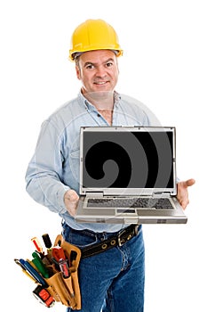 Construction Worker Friendly & Laptop