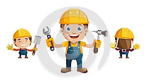 Construction Worker Group: Teamwork in Building, vector design Generative AI