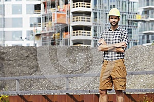 Construction worker in hard hat