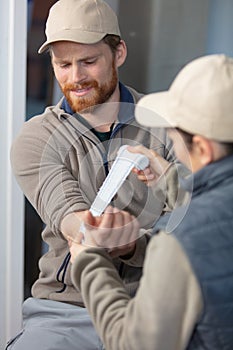 construction worker has accident while working on new house