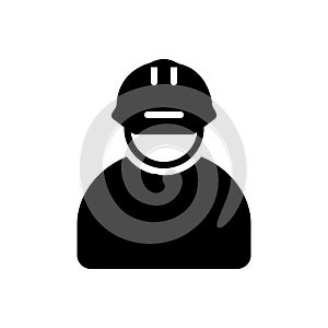 Black solid icon for Construction,  worker and engineer