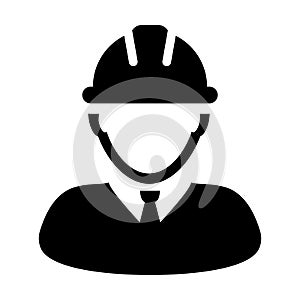 Construction Worker Icon - Vector Person Profile Avatar illustration