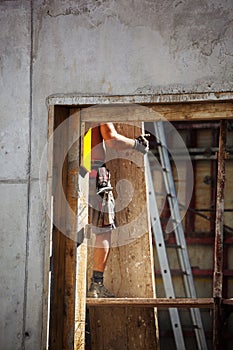 Construction worker on a job site