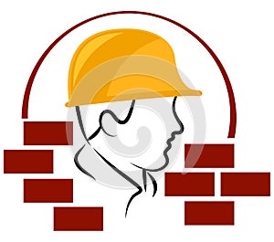 Construction worker logo