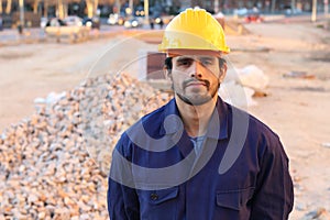 Construction worker looking at camera photo