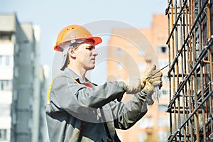 Construction worker making