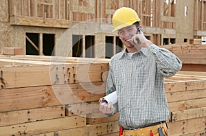 Construction Worker on Phone