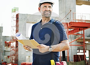 Construction Worker Planning Constractor Developer Concept