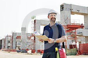 Construction Worker Planning Constractor Developer Concept