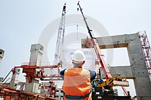 Construction Worker Planning Constractor Developer Concept