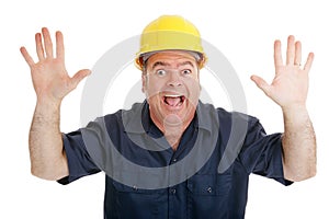 Construction Worker Terrified