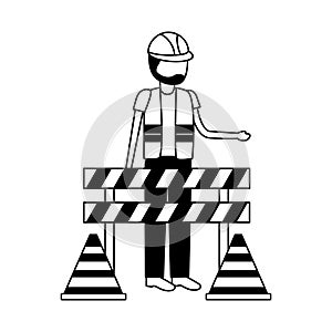 construction worker traffic