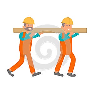 Construction worker, two laborers