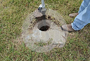 Construction Worker Using Measurement tools