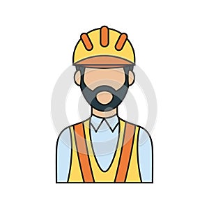 Construction worker. Vector illustration decorative design
