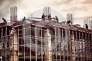 Construction worker in Vietnam