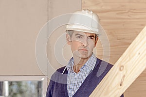 Construction Worker with work order