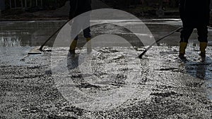 construction workers. concrete construction. boots