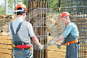 Construction workers making
