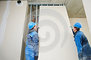 Construction workers team