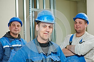 Construction workers team