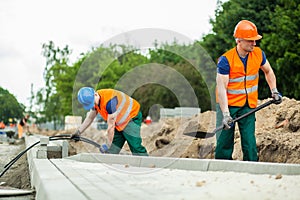 Construction workers during their work