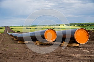 Construction works for gas-transmission pipeline