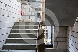 Construction works, Interior of the building under construction