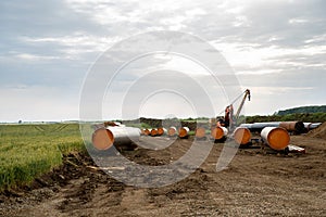 Construction works for pipeline Balkan Stream in Bulgaria